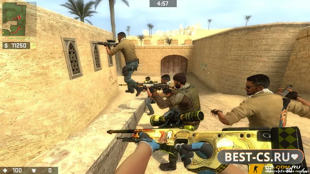Скриншот 4 CS:S v92 (КС:С в92) со скинами из CS GO
