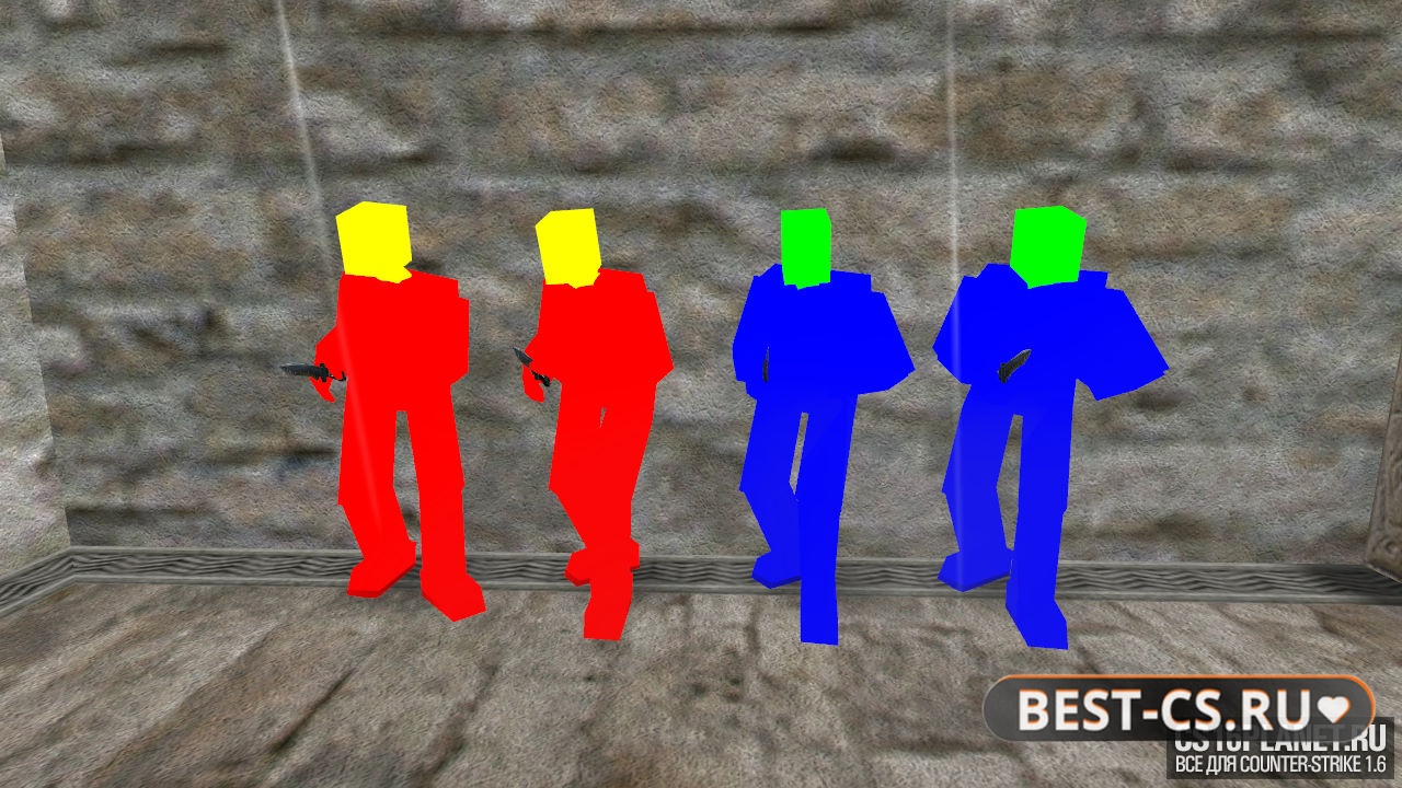 FPS модели с жёлтыми головами