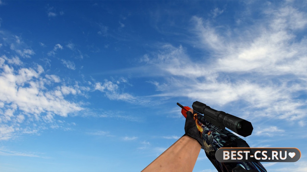 Модель «Default Scout | Пламя дракона»